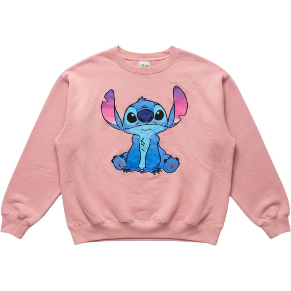 Disney Stitch Pink Graphic Pullover Sweatshirt XXL Lilo & Stitch Crewneck